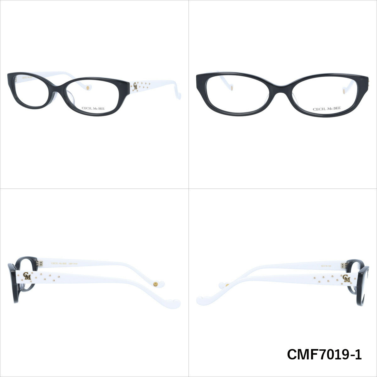 メガネ 眼鏡 度付き 度なし おしゃれ CECIL McBEE セシルマクビー CMF7019 全4色 52サイズ オーバル型 レディース 女性 UVカット 紫外線 ブランド サングラス 伊達 ダテ｜老眼鏡・PCレンズ・カラーレンズ・遠近両用対応可能 ラッピング無料