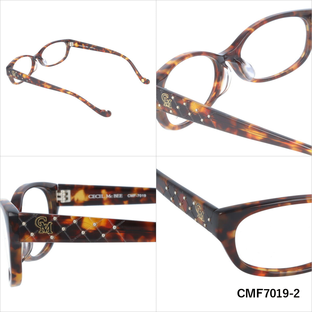 メガネ 眼鏡 度付き 度なし おしゃれ CECIL McBEE セシルマクビー CMF7019 全4色 52サイズ オーバル型 レディース 女性 UVカット 紫外線 ブランド サングラス 伊達 ダテ|老眼鏡・PCレンズ・カラーレンズ・遠近両用対応可能 ラッピング無料