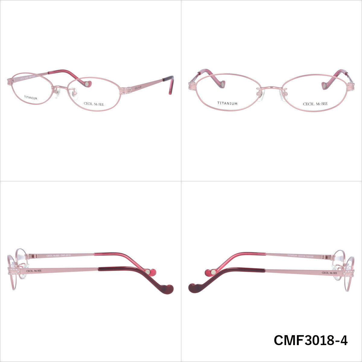 メガネ 眼鏡 度付き 度なし おしゃれ CECIL McBEE セシルマクビー CMF 3018 全4色 52サイズ レディース 女性 UVカット 紫外線 ブランド サングラス 伊達 ダテ|老眼鏡・PCレンズ・カラーレンズ・遠近両用対応可能 ラッピング無料