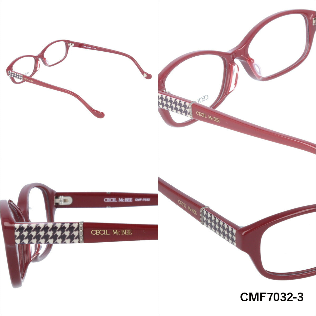 メガネ 眼鏡 度付き 度なし おしゃれ CECIL McBEE セシルマクビー CMF 7032 全4色 52サイズ レディース 女性 UVカット 紫外線 ブランド サングラス 伊達 ダテ|老眼鏡・PCレンズ・カラーレンズ・遠近両用対応可能 ラッピング無料