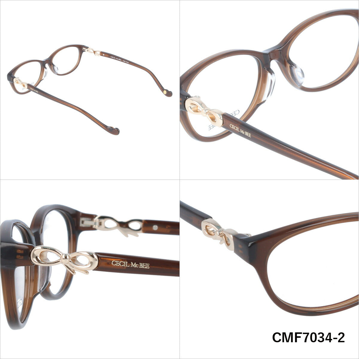 メガネ 眼鏡 度付き 度なし おしゃれ CECIL McBEE セシルマクビー CMF 7034 全4色 52サイズ レディース 女性 UVカット 紫外線 ブランド サングラス 伊達 ダテ|老眼鏡・PCレンズ・カラーレンズ・遠近両用対応可能 ラッピング無料