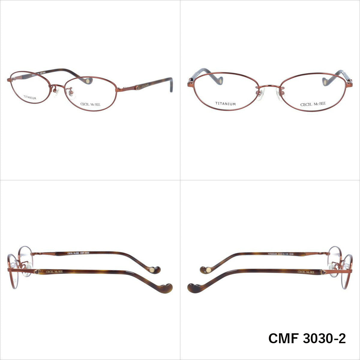 セシルマクビー メガネ 眼鏡 フレーム 度付き 伊達 カラーレンズ レディース CECIL McBEE ブランド CMF 3030 51 オーバル | 老眼鏡 PCレンズ ブルーライトカット 遠近両用 対応可能 女 紫外線 対策 おすすめ 人気 プレゼント