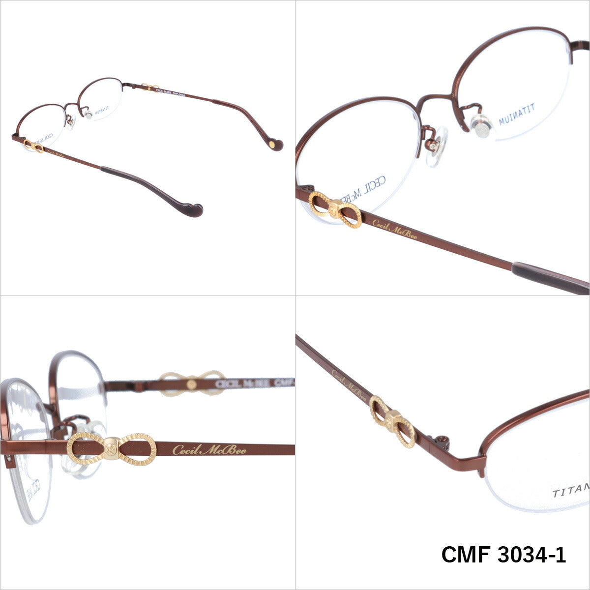 メガネ 眼鏡 度付き 度なし おしゃれ CECIL McBEE セシルマクビー CMF 3034 全4色 50サイズ オーバル型 レディース 女性 UVカット 紫外線 ブランド サングラス 伊達 ダテ|老眼鏡・PCレンズ・カラーレンズ・遠近両用対応可能 ラッピング無料