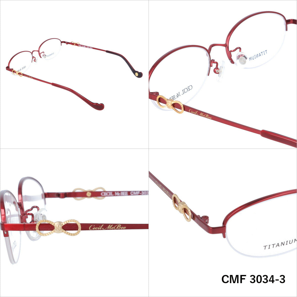メガネ 眼鏡 度付き 度なし おしゃれ CECIL McBEE セシルマクビー CMF 3034 全4色 50サイズ オーバル型 レディース 女性 UVカット 紫外線 ブランド サングラス 伊達 ダテ|老眼鏡・PCレンズ・カラーレンズ・遠近両用対応可能 ラッピング無料