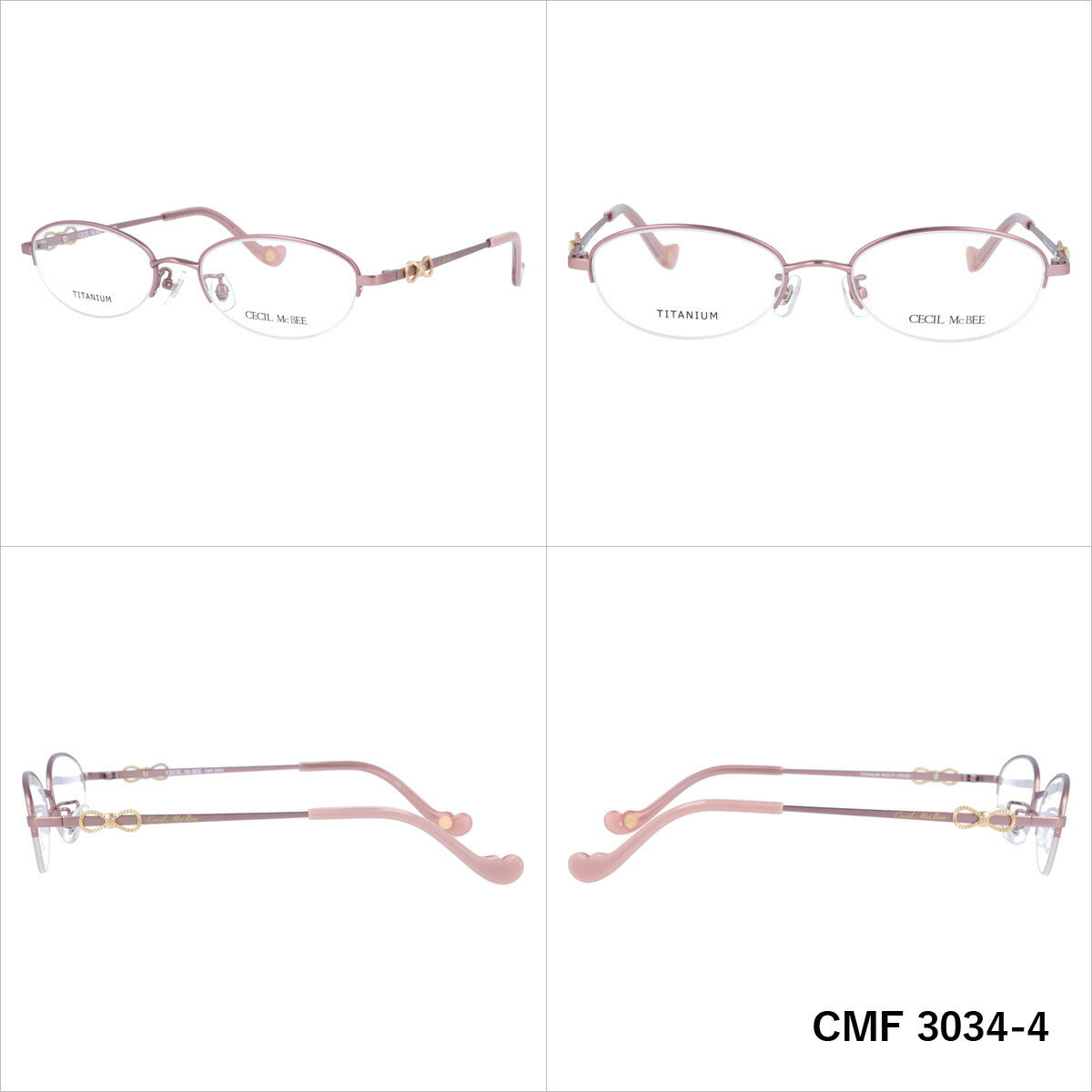 メガネ 眼鏡 度付き 度なし おしゃれ CECIL McBEE セシルマクビー CMF 3034 全4色 50サイズ オーバル型 レディース 女性 UVカット 紫外線 ブランド サングラス 伊達 ダテ|老眼鏡・PCレンズ・カラーレンズ・遠近両用対応可能 ラッピング無料