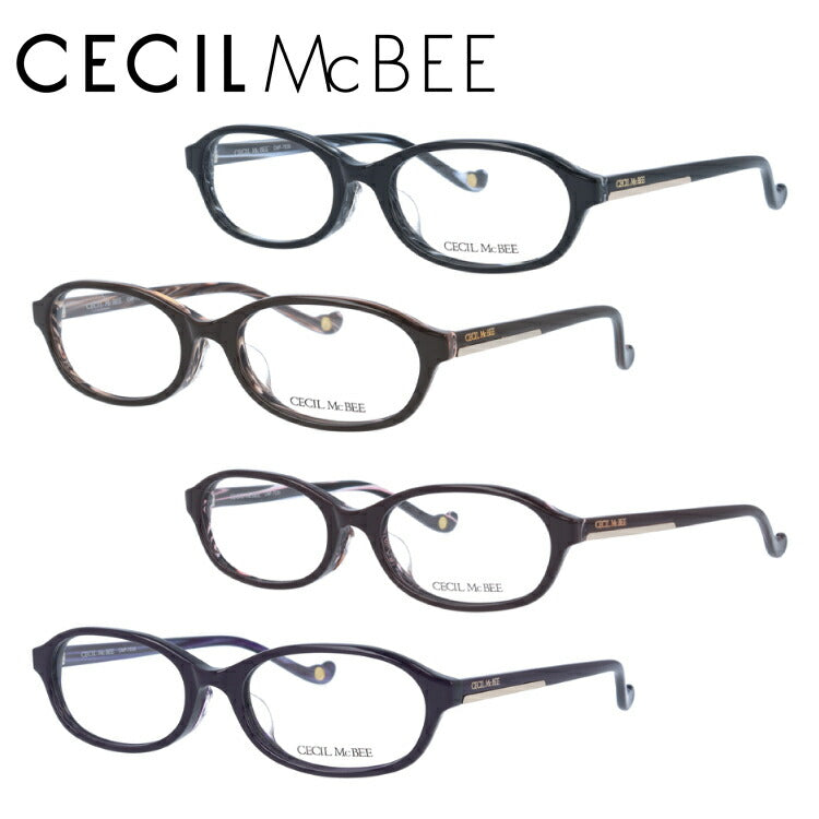 メガネ 眼鏡 度付き 度なし おしゃれ CECIL McBEE セシルマクビー CMF 7038 全4色 52サイズ オーバル型 レディース 女性 UVカット 紫外線 ブランド サングラス 伊達 ダテ|老眼鏡・PCレンズ・カラーレンズ・遠近両用対応可能 ラッピング無料