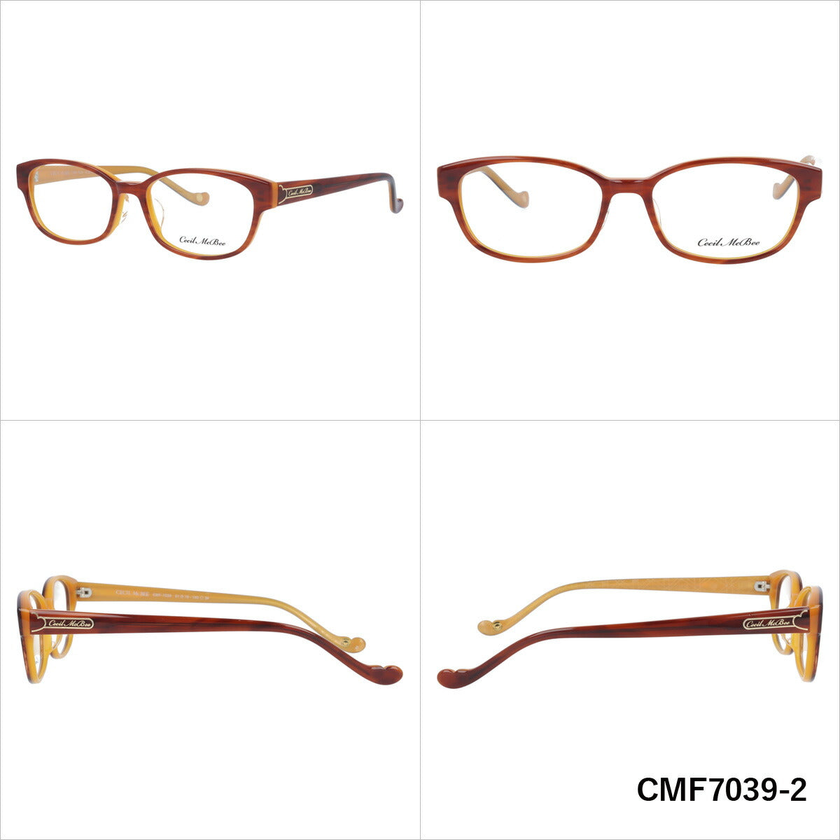 メガネ 眼鏡 度付き 度なし おしゃれ CECIL McBEE セシルマクビー CMF 7039 全4色 51サイズ オーバル型 レディース 女性 UVカット 紫外線 ブランド サングラス 伊達 ダテ|老眼鏡・PCレンズ・カラーレンズ・遠近両用対応可能 ラッピング無料