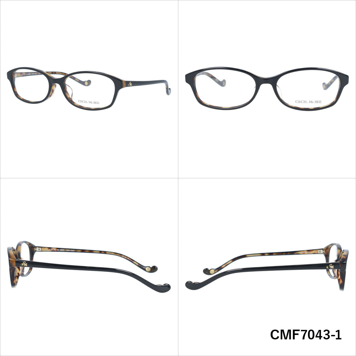 メガネ 眼鏡 度付き 度なし おしゃれ CECIL McBEE セシルマクビー CMF 7043 全4色 53サイズ オーバル型 レディース 女性 UVカット 紫外線 ブランド サングラス 伊達 ダテ|老眼鏡・PCレンズ・カラーレンズ・遠近両用対応可能 ラッピング無料