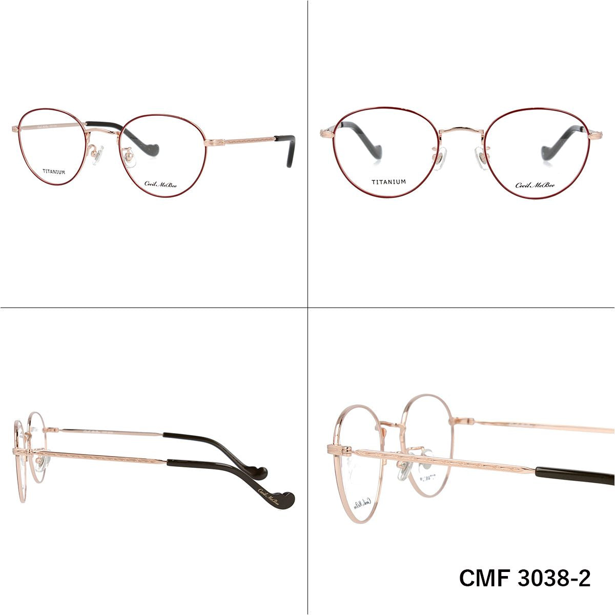 メガネ 眼鏡 度付き 度なし おしゃれ CECIL McBEE セシルマクビー CMF 3038 全4色 49サイズ ラウンド型 レディース 女性 UVカット 紫外線 ブランド サングラス 伊達 ダテ|老眼鏡・PCレンズ・カラーレンズ・遠近両用対応可能 ラッピング無料