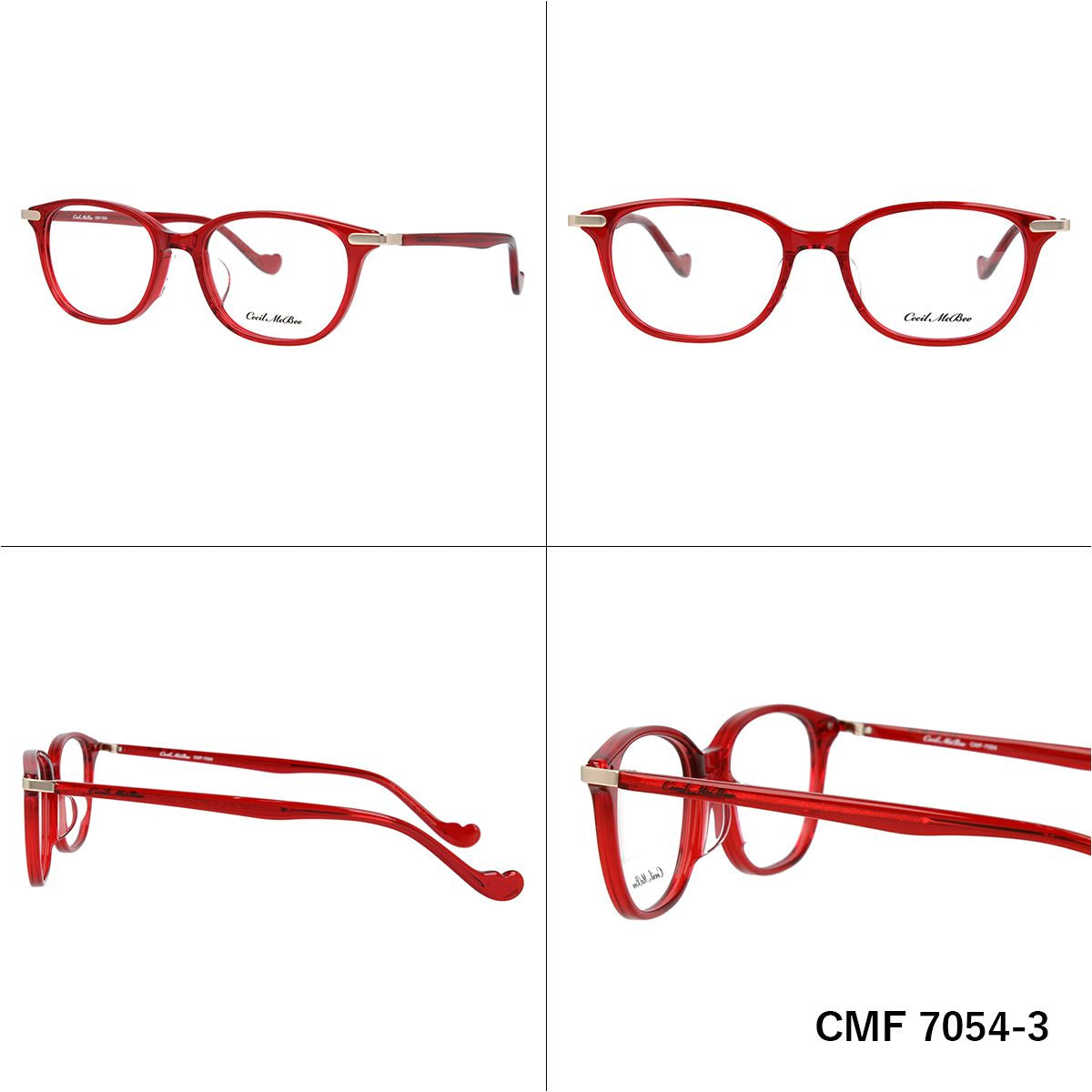 メガネ 眼鏡 度付き 度なし おしゃれ CECIL McBEE セシルマクビー CMF 7054 全4色 49サイズ ウェリントン型 レディース 女性 UVカット 紫外線 ブランド サングラス 伊達 ダテ|老眼鏡・PCレンズ・カラーレンズ・遠近両用対応可能 ラッピング無料
