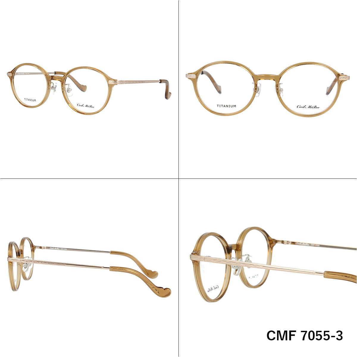 メガネ 眼鏡 度付き 度なし おしゃれ CECIL McBEE セシルマクビー CMF 7055 全4色 49サイズ ラウンド型 レディース 女性 UVカット 紫外線 ブランド サングラス 伊達 ダテ|老眼鏡・PCレンズ・カラーレンズ・遠近両用対応可能 ラッピング無料
