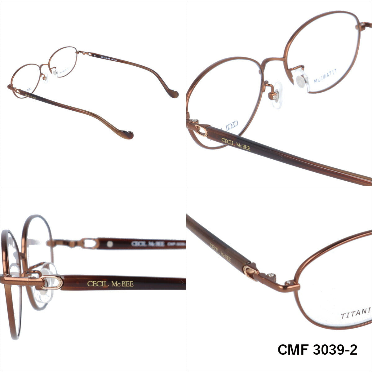 メガネ 眼鏡 度付き 度なし おしゃれ CECIL McBEE セシルマクビー CMF 3039 全4色 51サイズ オーバル型 レディース 女性 UVカット 紫外線 ブランド サングラス 伊達 ダテ|老眼鏡・PCレンズ・カラーレンズ・遠近両用対応可能 ラッピング無料