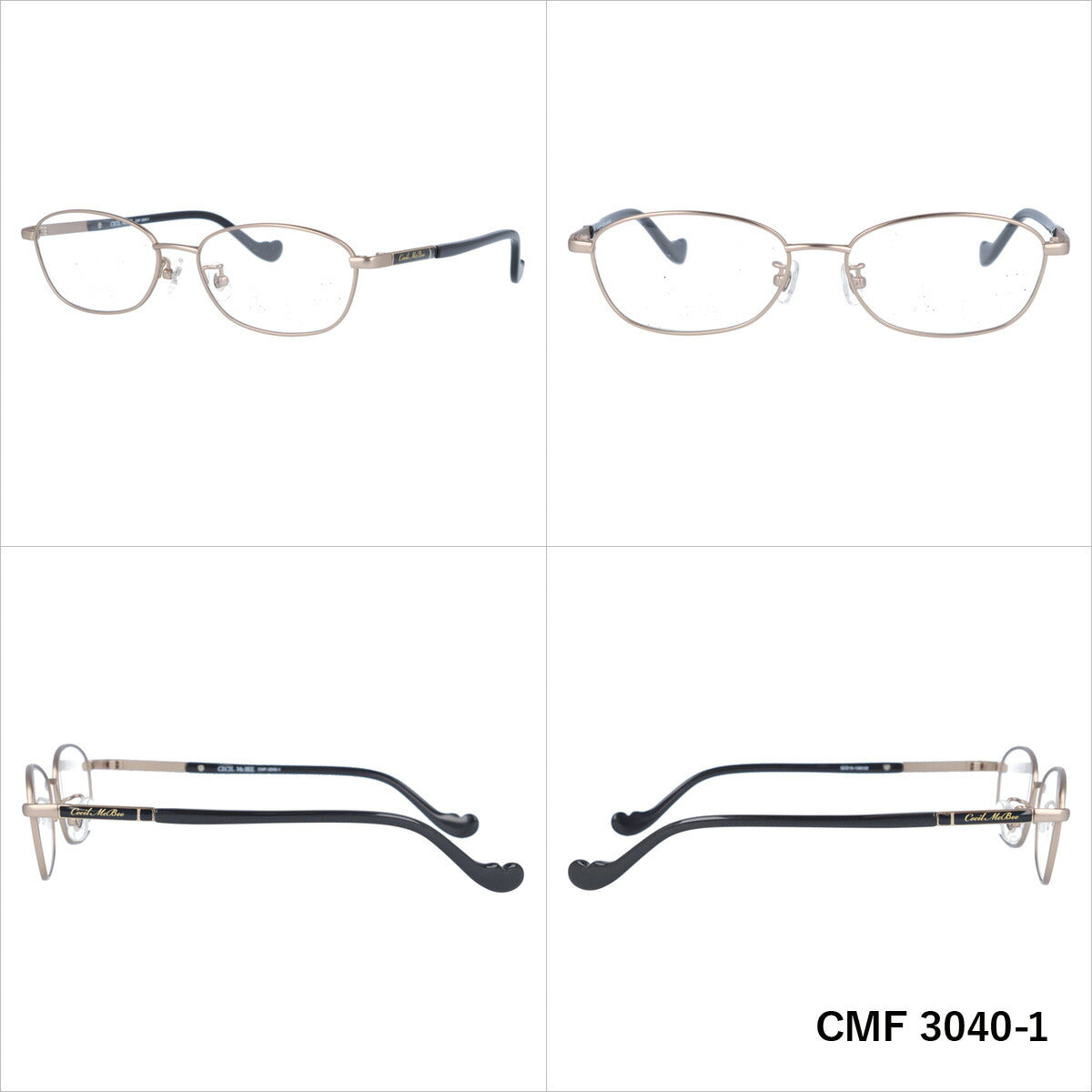 メガネ 眼鏡 度付き 度なし おしゃれ CECIL McBEE セシルマクビー CMF 3040 全4色 52サイズ オーバル型 レディース 女性 UVカット 紫外線 ブランド サングラス 伊達 ダテ|老眼鏡・PCレンズ・カラーレンズ・遠近両用対応可能 ラッピング無料