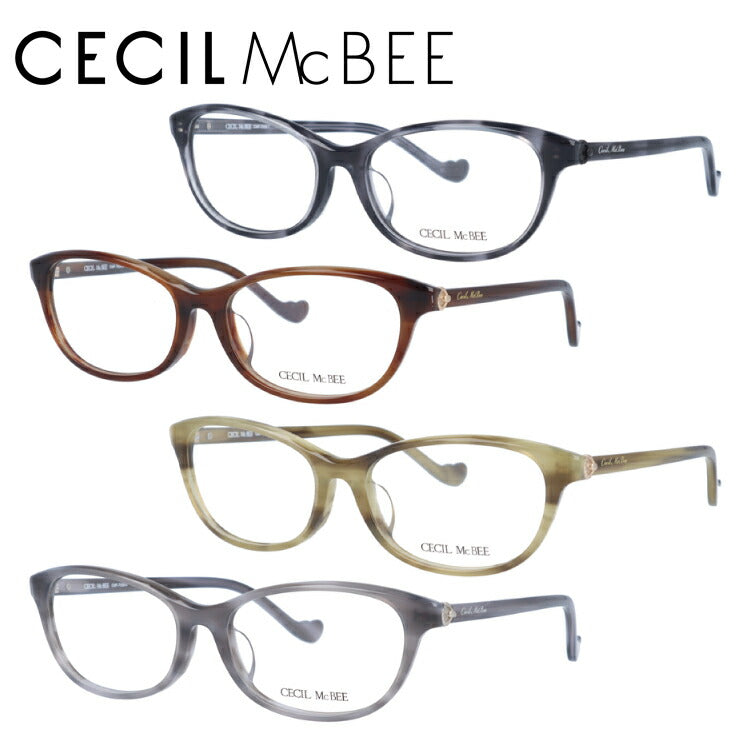 メガネ 眼鏡 度付き 度なし おしゃれ CECIL McBEE セシルマクビー CMF7058 全4色 53サイズ フォックス型 レディース 女性 UVカット 紫外線 ブランド サングラス 伊達 ダテ｜老眼鏡・PCレンズ・カラーレンズ・遠近両用対応可能 ラッピング無料