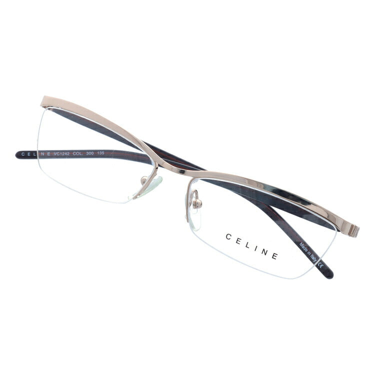 セリーヌ CELINE メガネ フレーム 眼鏡 度付き 度なし 伊達 VC1242M 0300 55サイズ スクエア型 レディース ブラゾン アイコン ロゴ ラッピング無料