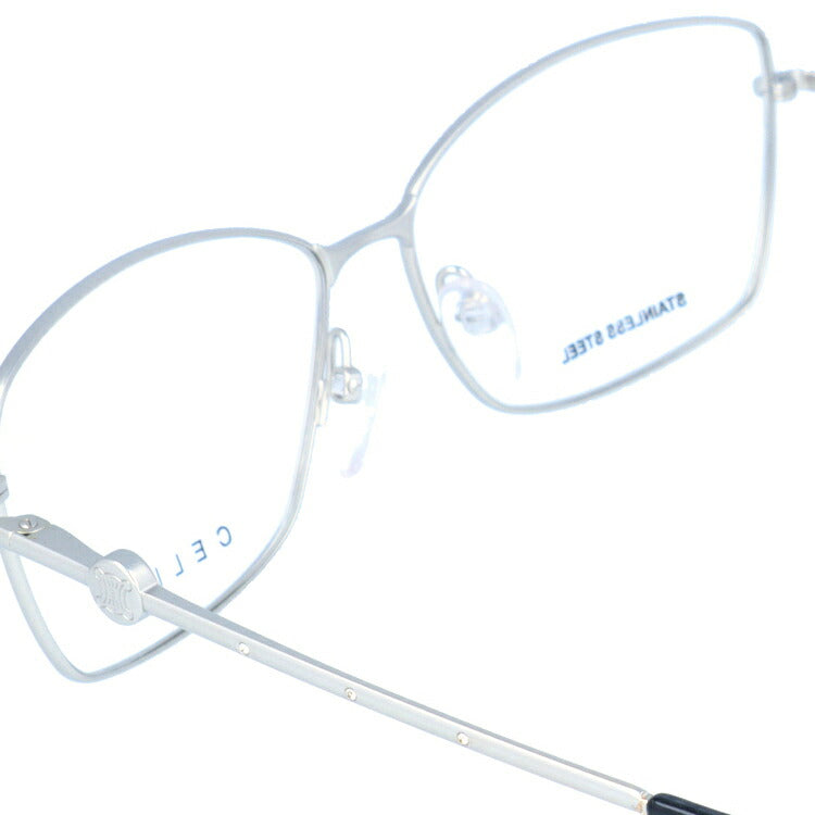 セリーヌ CELINE メガネ フレーム 眼鏡 度付き 度なし 伊達 VC1243S 0581 55サイズ スクエア型 レディース ブラゾン アイコン ロゴ スワロフスキー ラッピング無料