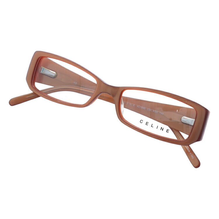 【訳あり】セリーヌ CELINE メガネ フレーム 眼鏡 度付き 度なし 伊達 アジアンフィット VC1640C 09QG 52サイズ スクエア型 レディース ブラゾン アイコン ロゴ シェル ラッピング無料
