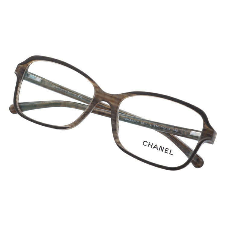 【訳あり】シャネル メガネフレーム 伊達メガネ レギュラーフィット CHANEL CH3317 C1514 54サイズ スクエア ユニセックス メンズ レディース ラッピング無料
