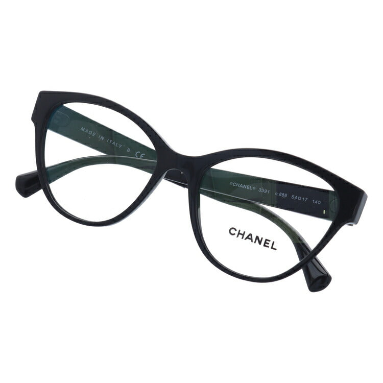 【訳あり】シャネル メガネフレーム 伊達メガネ レギュラーフィット CHANEL CH3391 C888 54サイズ バタフライ ユニセックス メンズ レディース ラッピング無料