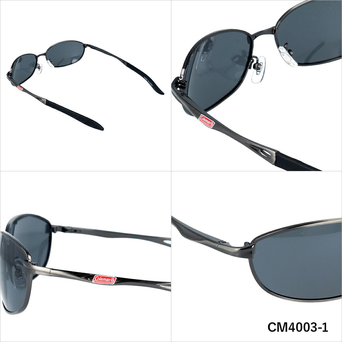 コールマン サングラス 偏光サングラス COLEMAN CM4003 60サイズ オーバル型 ユニセックス メンズ レディース