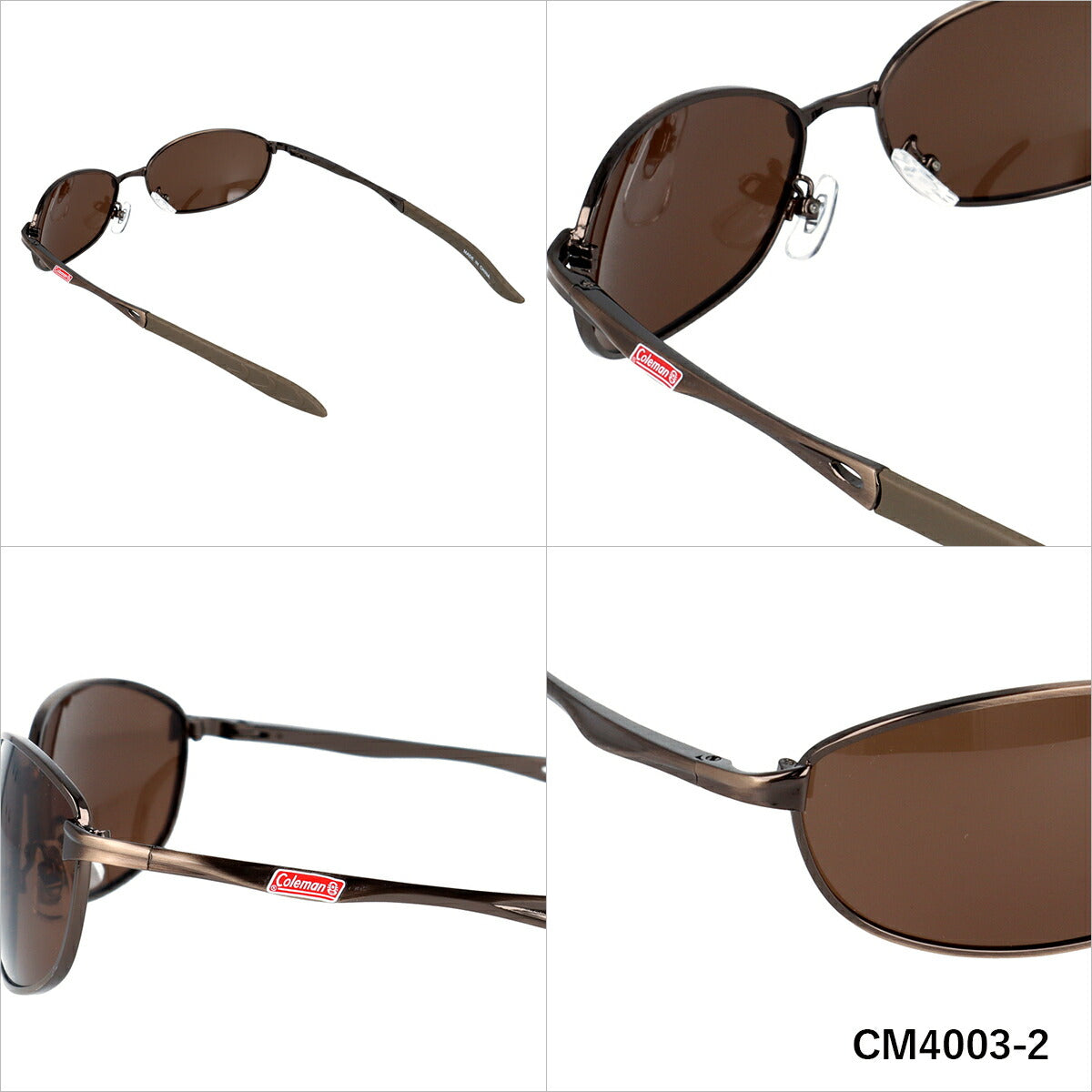 コールマン サングラス 偏光サングラス COLEMAN CM4003 60サイズ オーバル型 ユニセックス メンズ レディース