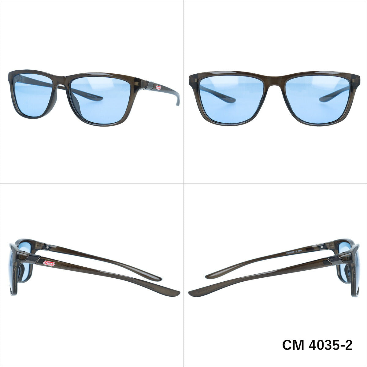 コールマン サングラス 偏光サングラス アジアンフィット COLEMAN CM4035 50サイズ ウェリントン型 ユニセックス メンズ レディース