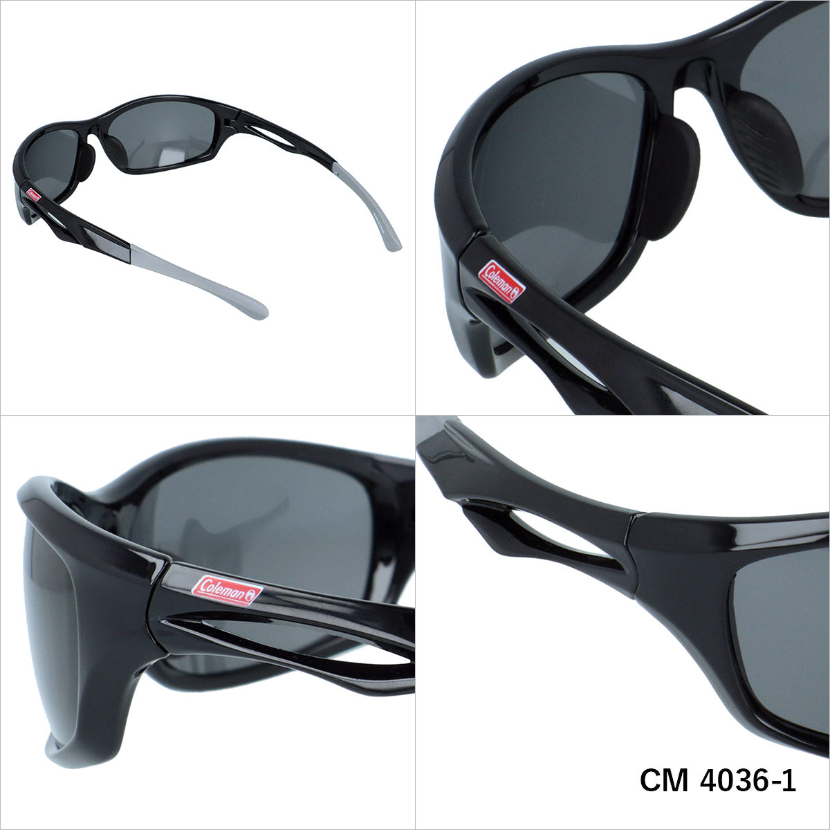 コールマン 偏光サングラス アジアンフィット COLEMAN CM4036 全2カラー 63サイズ スクエア型 ポラライズド ユニセックス メンズ レディース