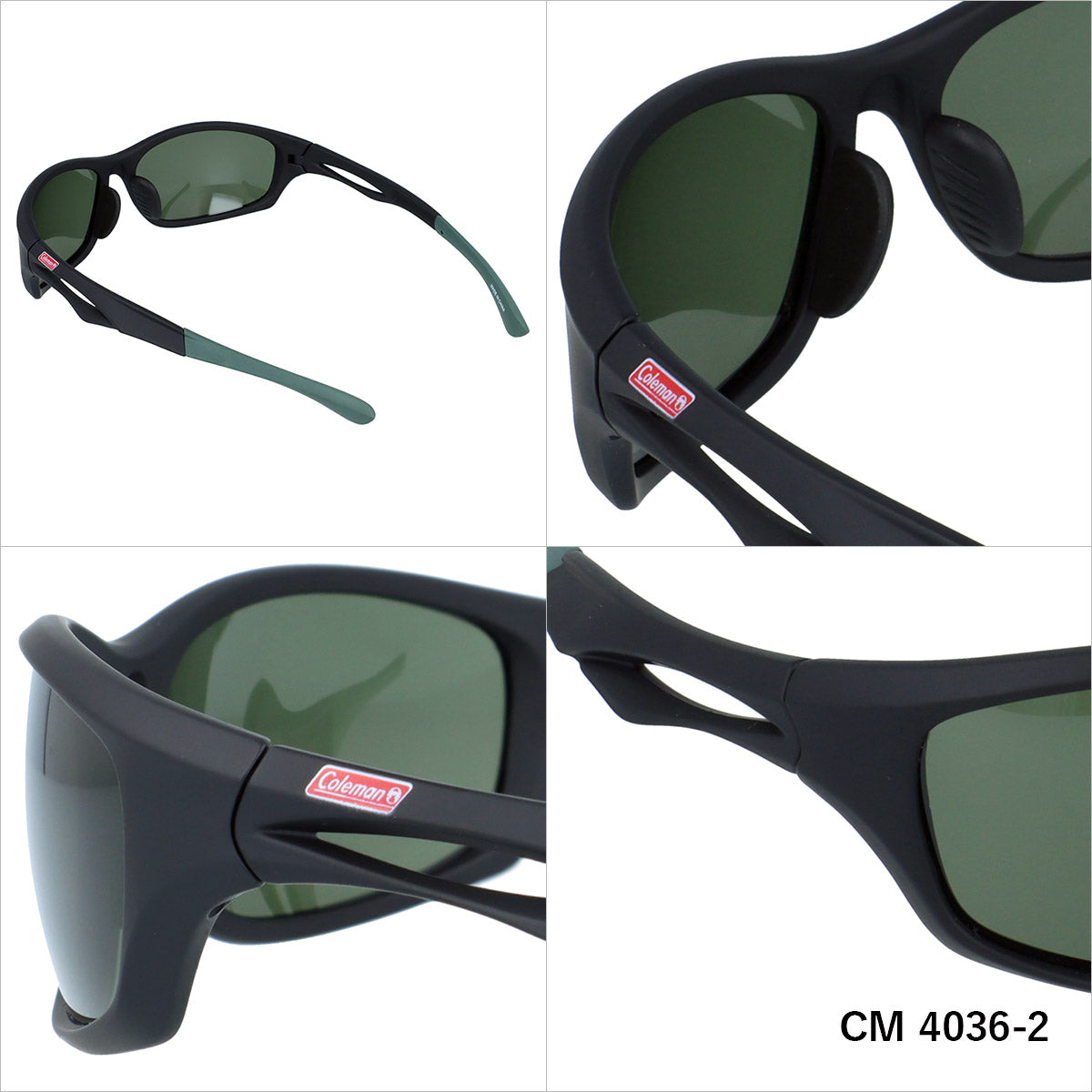 コールマン 偏光サングラス アジアンフィット COLEMAN CM4036 全2カラー 63サイズ スクエア型 ポラライズド ユニセックス メンズ レディース