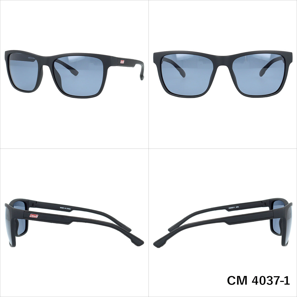 コールマン サングラス 偏光サングラス アジアンフィット COLEMAN CM4037 54サイズ 全2カラー ウェリントン型 乱反射をカットしクリアな視界へ ユニセックス メンズ レディース | クロブチ 黒縁