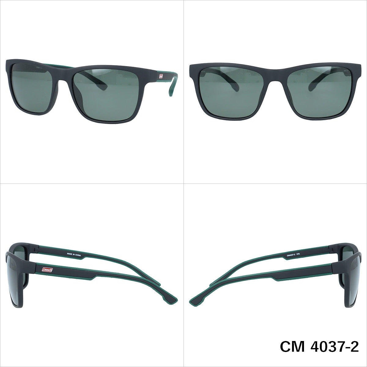 コールマン サングラス 偏光サングラス アジアンフィット COLEMAN CM4037 54サイズ 全2カラー ウェリントン型 乱反射をカットしクリアな視界へ ユニセックス メンズ レディース | クロブチ 黒縁