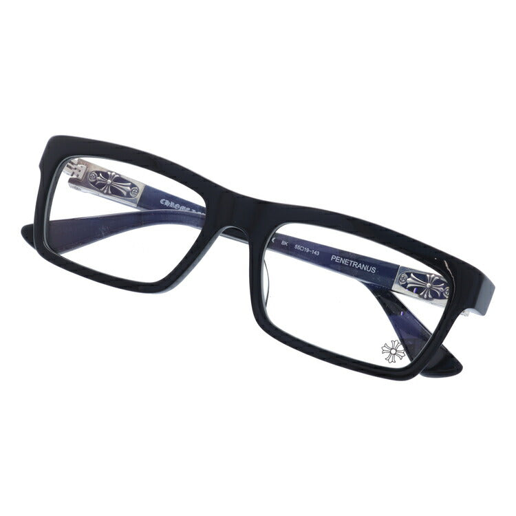 【選べる2色 調光レンズ】クロムハーツ サングラス CHROME HEARTS PENETRANUS BK シルバーモチーフ / クロス ウェリントン型 スクエア型 伊達メガネ カラーレンズ ユニセックス メンズ レディース 紫外線 UVカット ラッピング無料