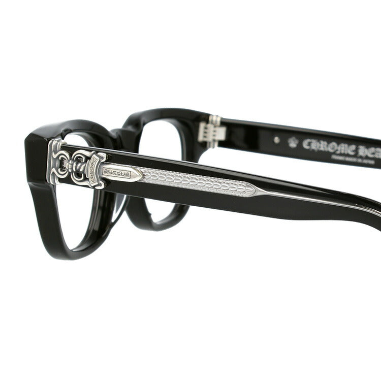 クロムハーツ メガネ 度付き 度なし 伊達メガネ 眼鏡 メガネフレーム CHROME HEARTS レギュラーフィット CUNTVOLUTED BK 49サイズ ウェリントン型 ユニセックス メンズ レディース 紫外線 UVカット ラッピング無料