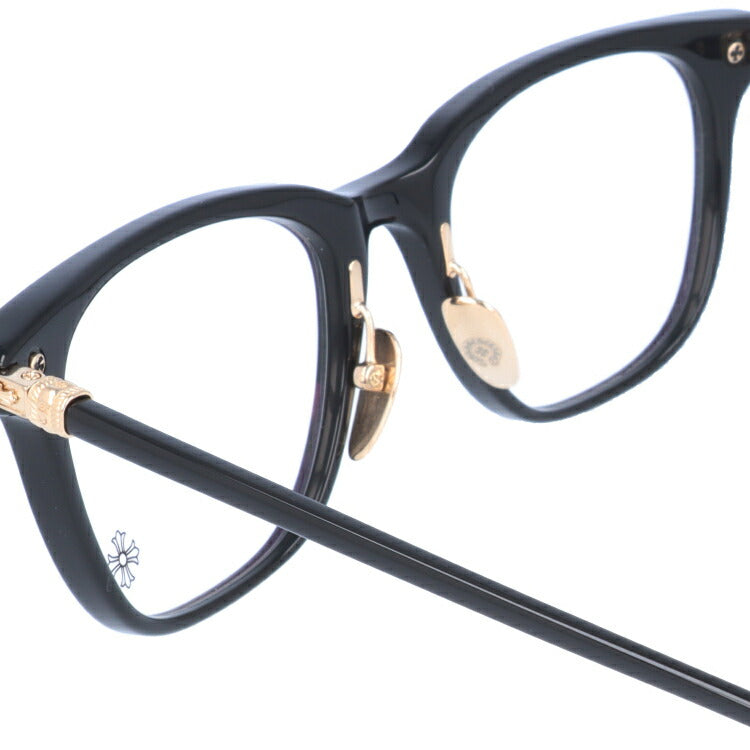 クロムハーツ メガネ 度付き 度なし 伊達メガネ 眼鏡 メガネフレーム CHROME HEARTS DARLIN' BK-18GP 52サイズ ウェリントン型 ユニセックス メンズ レディース 紫外線 UVカット ラッピング無料