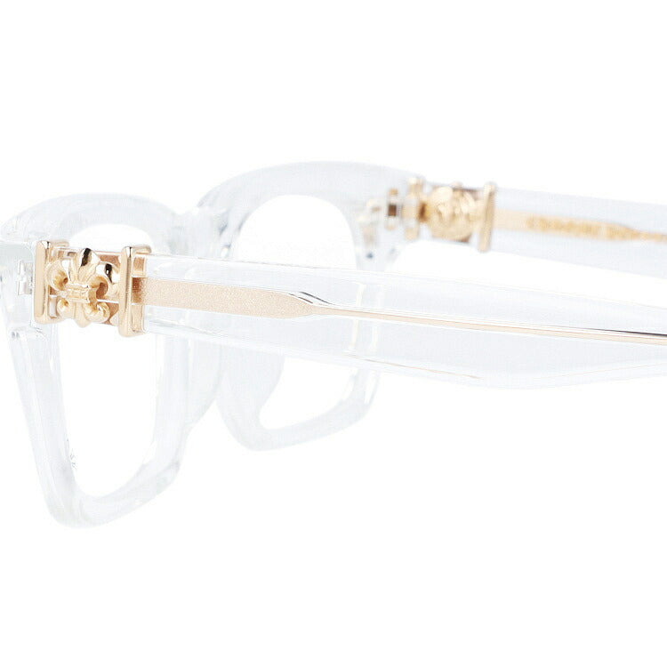 クロムハーツ メガネ 度付き 度なし 伊達メガネ 眼鏡 メガネフレーム CHROME HEARTS アジアンフィット GITTIN ANY?-A CRYS-18KGP 52サイズ スクエア型 日本製 フレア ユニセックス メンズ レディース 紫外線 UVカット ラッピング無料
