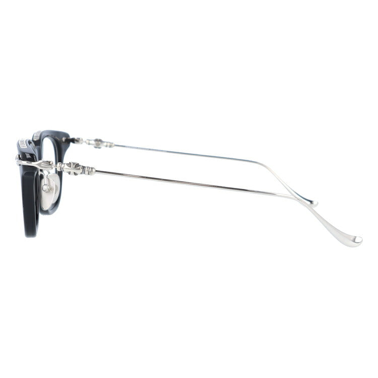 クロムハーツ メガネ 度付き 度なし 伊達メガネ 眼鏡 メガネフレーム CHROME HEARTS GUZZLER-A BK-SS 49サイズ スクエア型 日本製 クロス ユニセックス メンズ レディース 紫外線 UVカット ラッピング無料