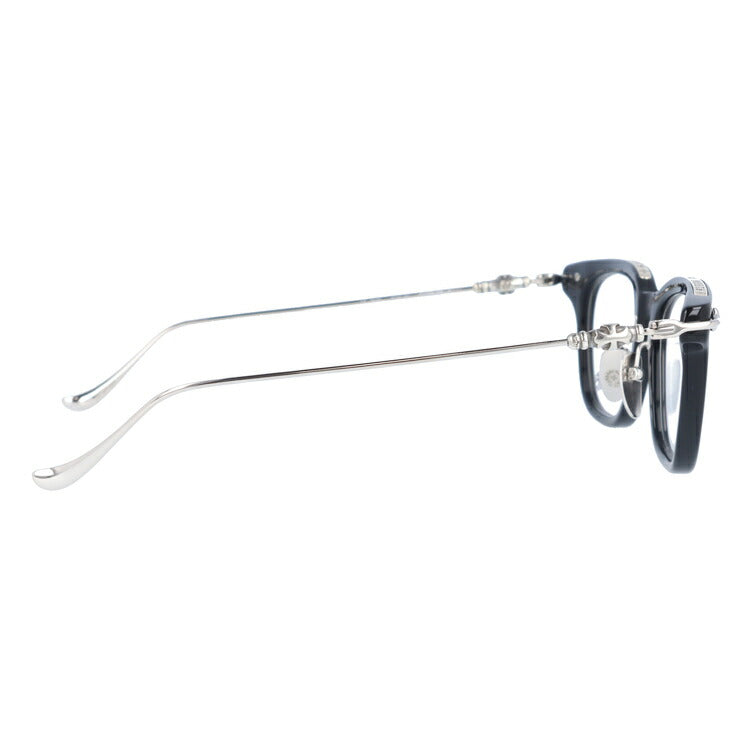 クロムハーツ メガネ 度付き 度なし 伊達メガネ 眼鏡 メガネフレーム CHROME HEARTS GUZZLER-A BK-SS 49サイズ スクエア型 日本製 クロス ユニセックス メンズ レディース 紫外線 UVカット ラッピング無料