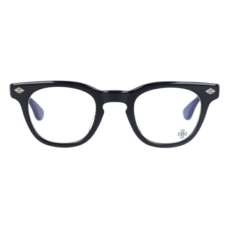 クロムハーツ メガネ 度付き 度なし 伊達メガネ 眼鏡 メガネフレーム CHROME HEARTS レギュラーフィット PANTY HO BK 47サイズ ウェリントン型 日本製 フローラル ユニセックス メンズ レディース 紫外線 UVカット ラッピング無料
