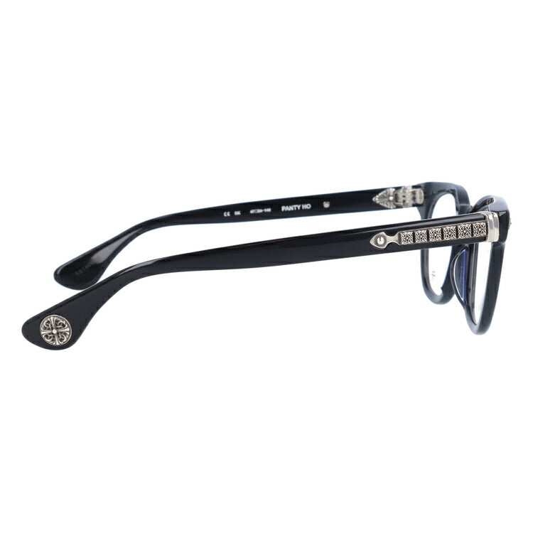クロムハーツ メガネ 度付き 度なし 伊達メガネ 眼鏡 メガネフレーム CHROME HEARTS レギュラーフィット PANTY HO BK 47サイズ ウェリントン型 日本製 フローラル ユニセックス メンズ レディース 紫外線 UVカット ラッピング無料