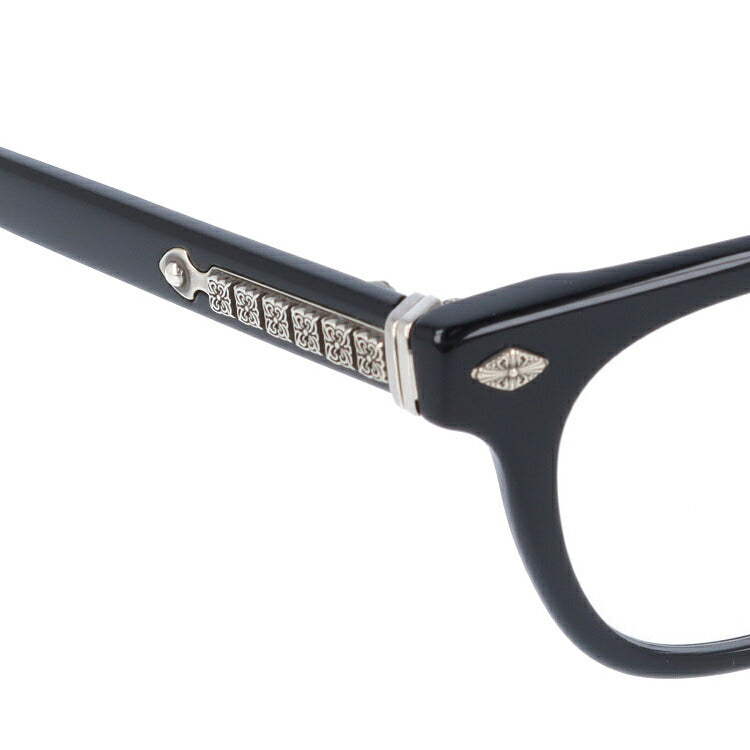 クロムハーツ メガネ 度付き 度なし 伊達メガネ 眼鏡 メガネフレーム CHROME HEARTS レギュラーフィット PANTY HO BK 47サイズ ウェリントン型 日本製 フローラル ユニセックス メンズ レディース 紫外線 UVカット ラッピング無料