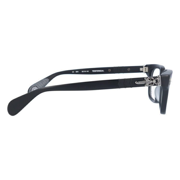 クロムハーツ メガネ 度付き 度なし 伊達メガネ 眼鏡 メガネフレーム CHROME HEARTS レギュラーフィット TESTERICAL MBK 52サイズ スクエア型 日本製 ダガー ユニセックス メンズ レディース 紫外線 UVカット ラッピング無料