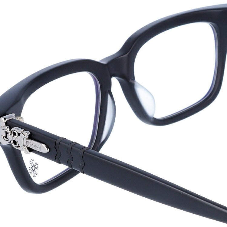 クロムハーツ メガネ 度付き 度なし 伊達メガネ 眼鏡 メガネフレーム CHROME HEARTS レギュラーフィット TESTERICAL MBK 52サイズ スクエア型 日本製 ダガー ユニセックス メンズ レディース 紫外線 UVカット ラッピング無料