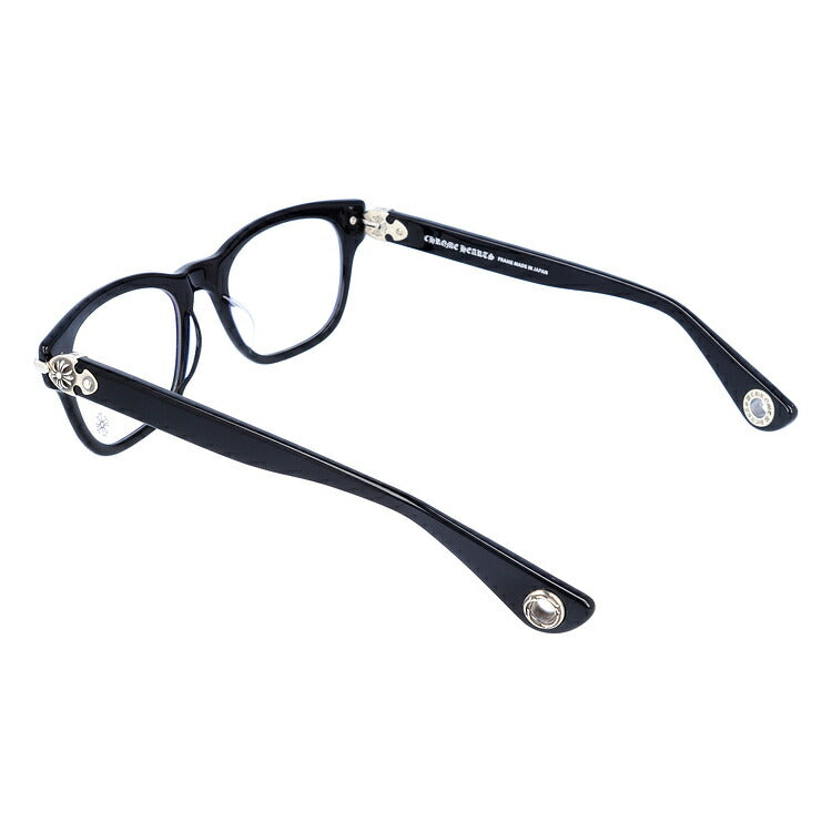 クロムハーツ メガネ 度付き 度なし 伊達メガネ 眼鏡 メガネフレーム CHROME HEARTS レギュラーフィット WELL STRUNG BK 52サイズ ウェリントン型 日本製 クロス CHプラス ユニセックス メンズ レディース 紫外線 UVカット ラッピング無料