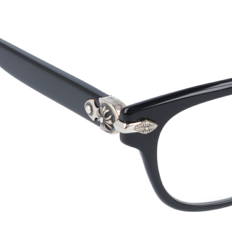 クロムハーツ メガネ 度付き 度なし 伊達メガネ 眼鏡 メガネフレーム CHROME HEARTS レギュラーフィット WELL STRUNG BK 52サイズ ウェリントン型 日本製 クロス CHプラス ユニセックス メンズ レディース 紫外線 UVカット ラッピング無料