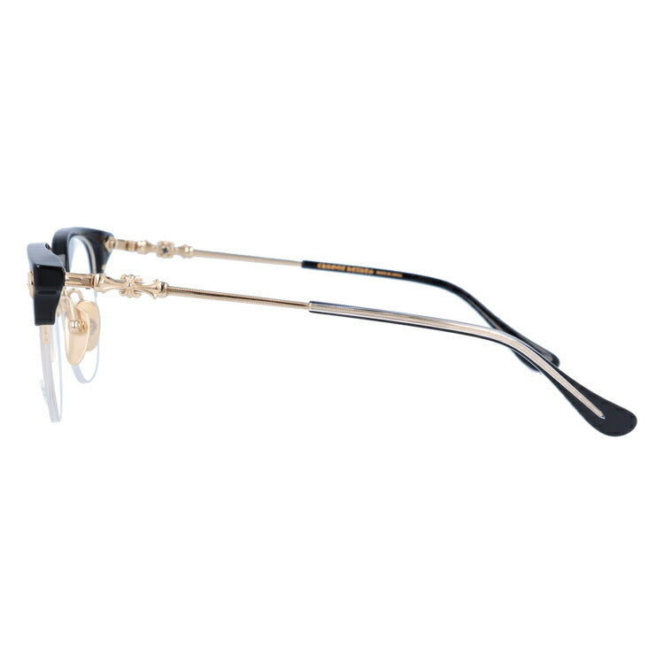 クロムハーツ メガネ 度付き 度なし 伊達メガネ 眼鏡 メガネフレーム CHROME HEARTS TANG BK/GP 51サイズ ブロー型 CHクロス ユニセックス メンズ レディース 紫外線 UVカット ラッピング無料
