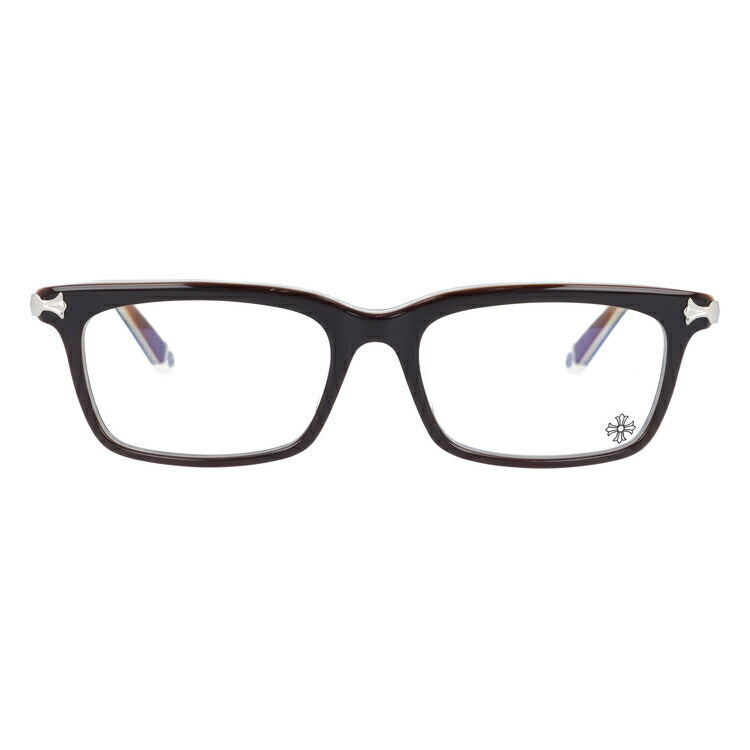 クロムハーツ メガネ 度付き 度なし 伊達メガネ 眼鏡 メガネフレーム CHROME HEARTS アジアンフィット FUN HATCH-A BRBBR Brown Bone Brown 54サイズ スクエア型 日本製 クロス ユニセックス メンズ レディース 紫外線 UVカット ラッピング無料