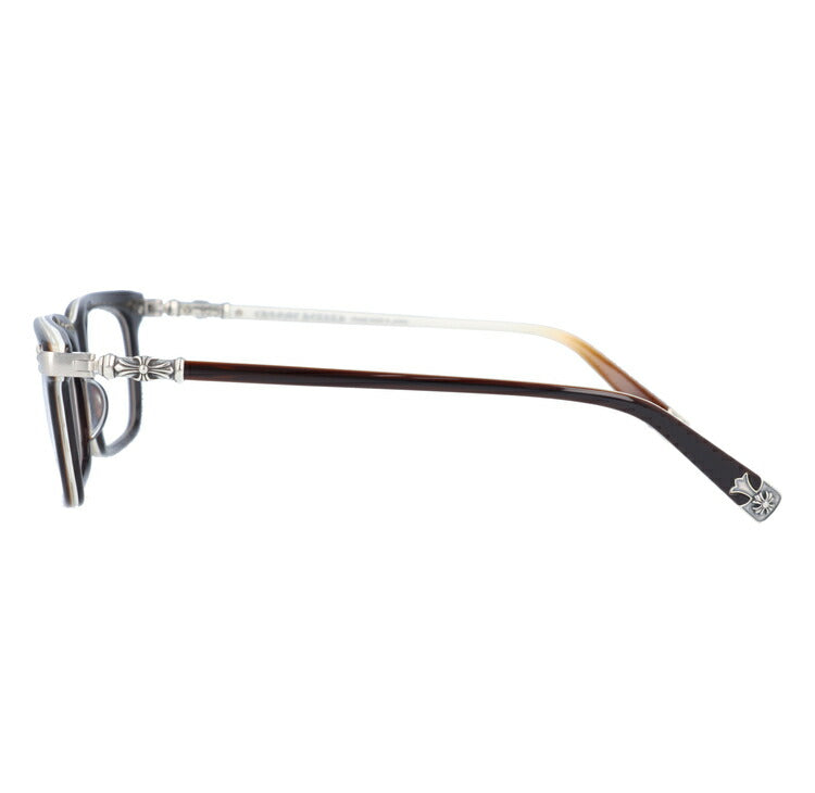 クロムハーツ メガネ 度付き 度なし 伊達メガネ 眼鏡 メガネフレーム CHROME HEARTS アジアンフィット FUN HATCH-A BRBBR Brown Bone Brown 54サイズ スクエア型 日本製 クロス ユニセックス メンズ レディース 紫外線 UVカット ラッピング無料