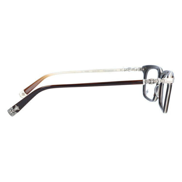 クロムハーツ メガネ 度付き 度なし 伊達メガネ 眼鏡 メガネフレーム CHROME HEARTS アジアンフィット FUN HATCH-A BRBBR Brown Bone Brown 54サイズ スクエア型 日本製 クロス ユニセックス メンズ レディース 紫外線 UVカット ラッピング無料