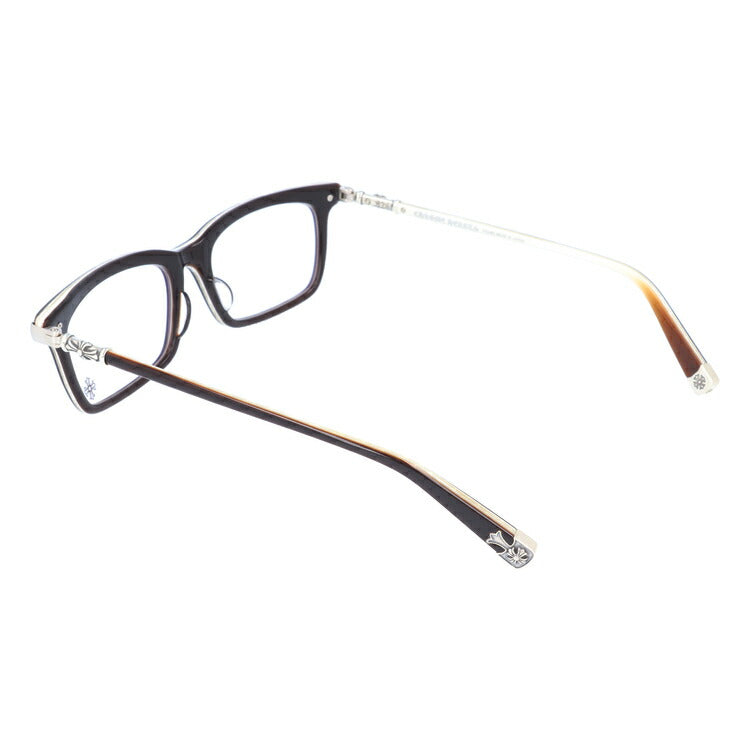 クロムハーツ メガネ 度付き 度なし 伊達メガネ 眼鏡 メガネフレーム CHROME HEARTS アジアンフィット FUN HATCH-A BRBBR Brown Bone Brown 54サイズ スクエア型 日本製 クロス ユニセックス メンズ レディース 紫外線 UVカット ラッピング無料