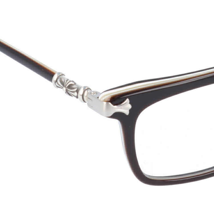クロムハーツ メガネ 度付き 度なし 伊達メガネ 眼鏡 メガネフレーム CHROME HEARTS アジアンフィット FUN HATCH-A BRBBR Brown Bone Brown 54サイズ スクエア型 日本製 クロス ユニセックス メンズ レディース 紫外線 UVカット ラッピング無料