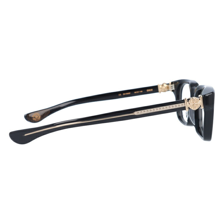 クロムハーツ メガネ 度付き 度なし 伊達メガネ 眼鏡 メガネフレーム CHROME HEARTS レギュラーフィット GRIM BK-18KGP Black-18KGP 54サイズ スクエア型 日本製 フローラル ユニセックス メンズ レディース 紫外線 UVカット ラッピング無料